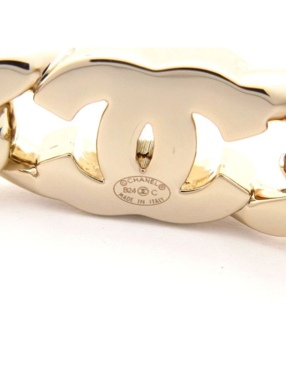 Chanel Bangle CC Logo Gold Pink Multi Bracelet - Picture 4 of 6